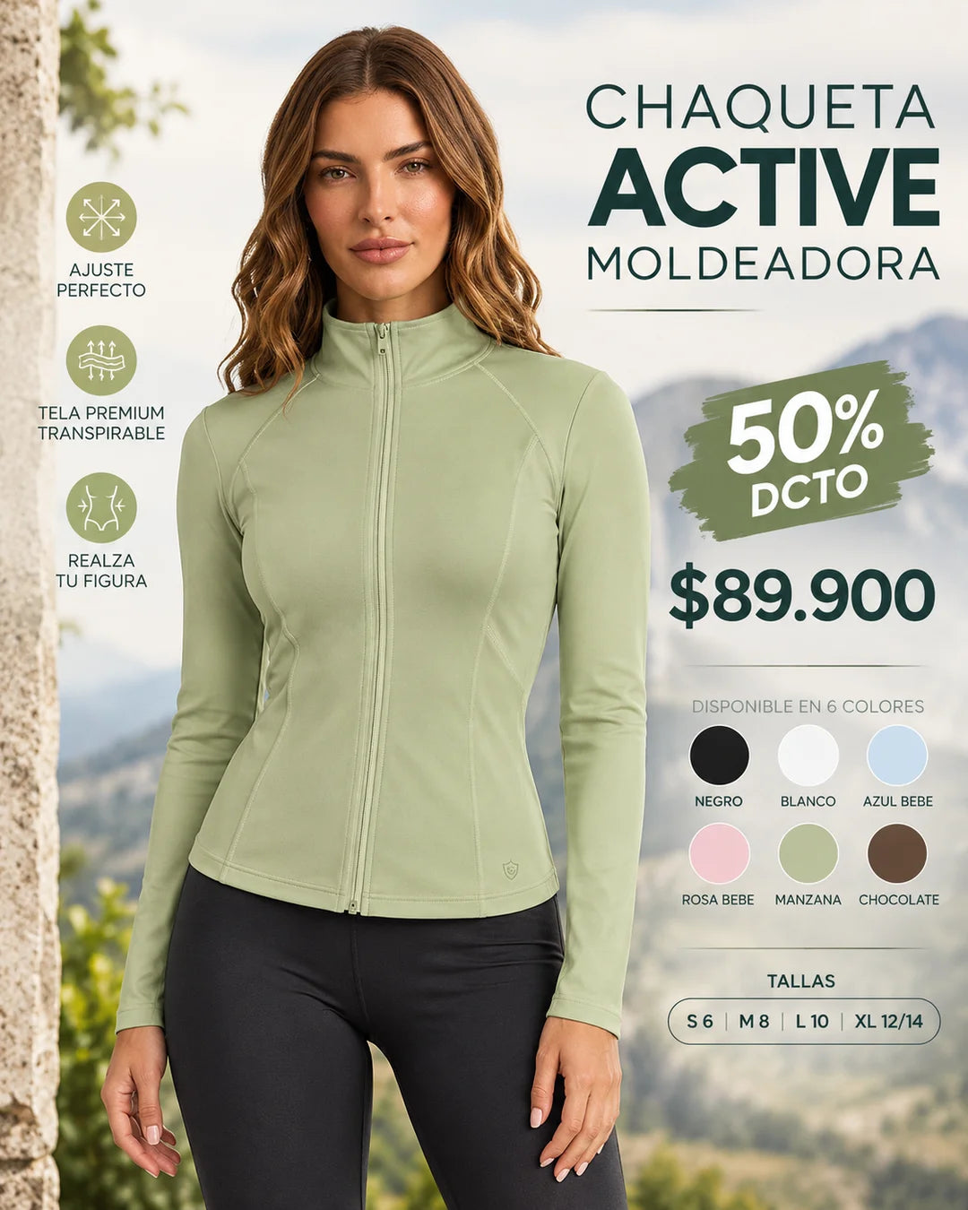 CHAQUETA ACTIVE MOLDEADORA