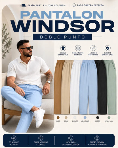 PANTALON WINDSOR DOBLE PUNTO
